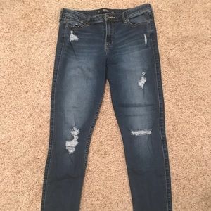 Hollister high waist ripped skinny jeans